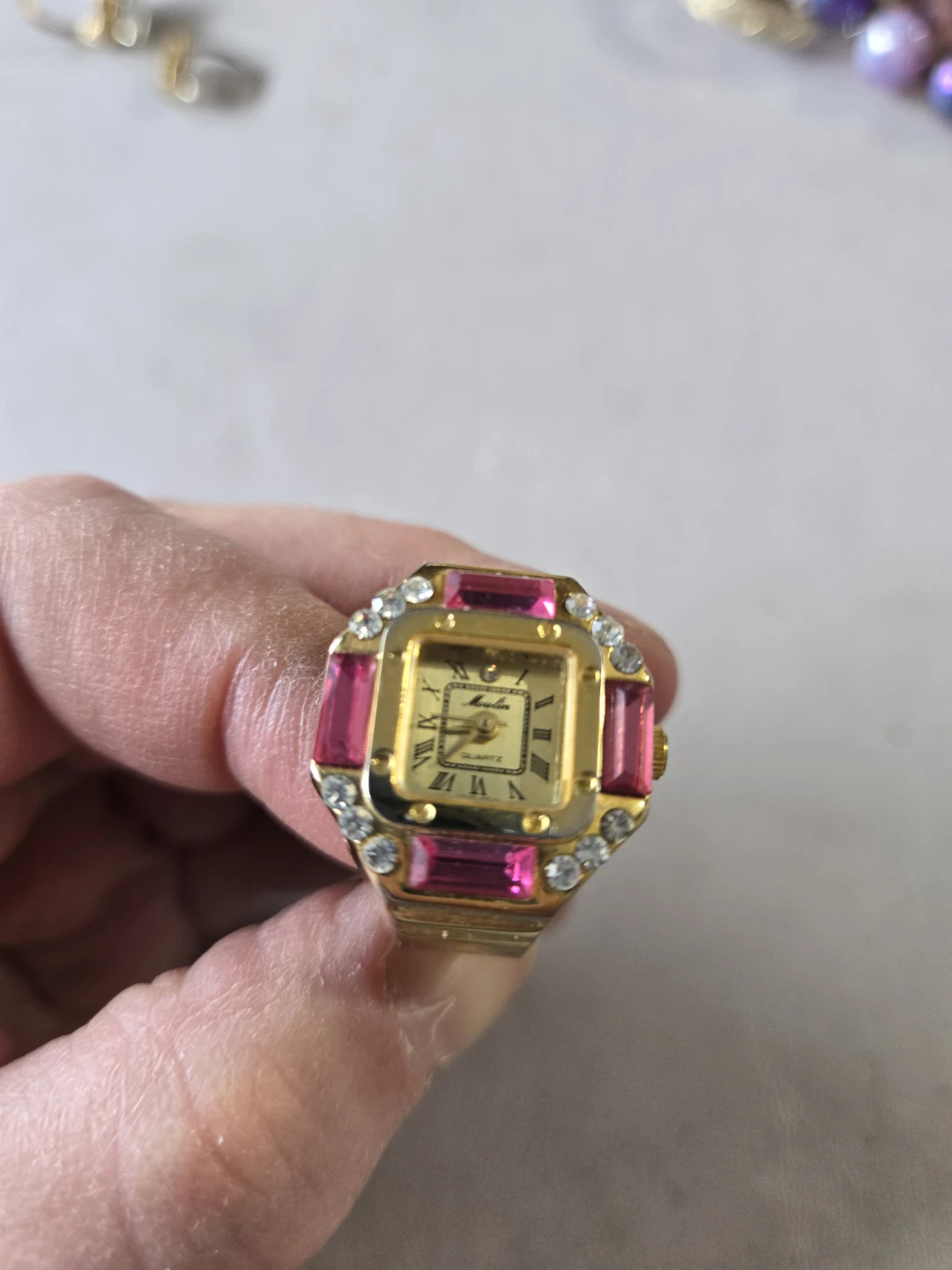 Vintage Marla Quartz Ring Watch