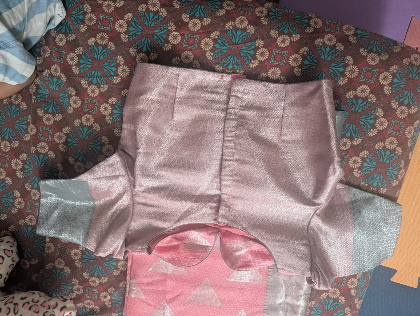 Pink Saree with Blouse - photo 4