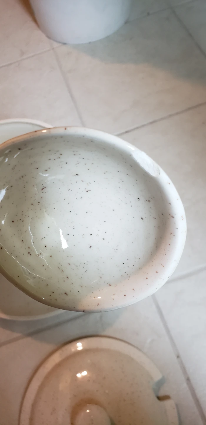 Speckled White Ceramic Soup Tureen Set - photo 2