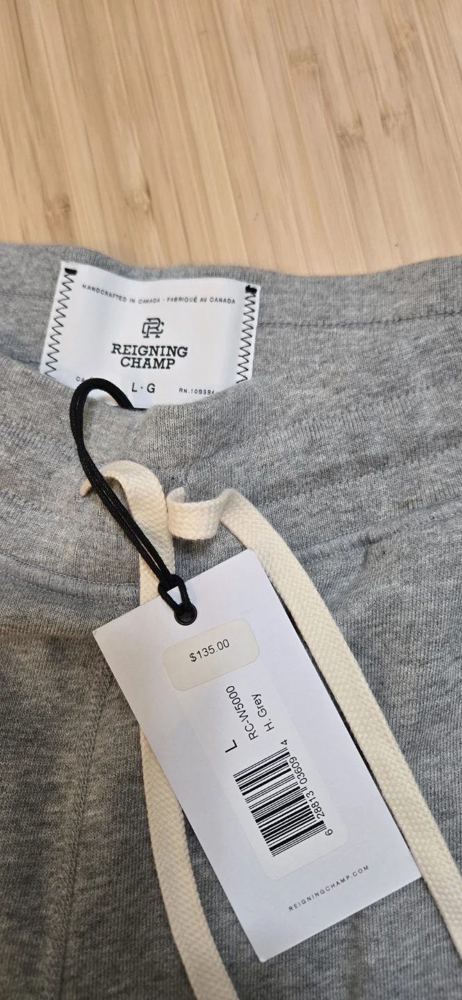Reigning Champ Grey Sweatpants - Size L - photo 2