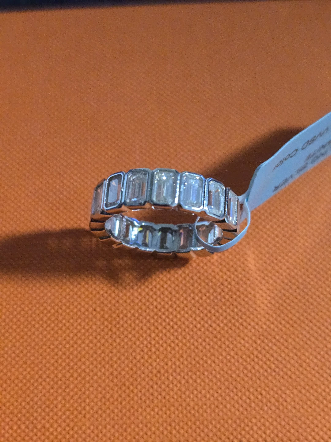 5.67carats Sterling Silver Moissanite Ring, Size 7 - photo 3