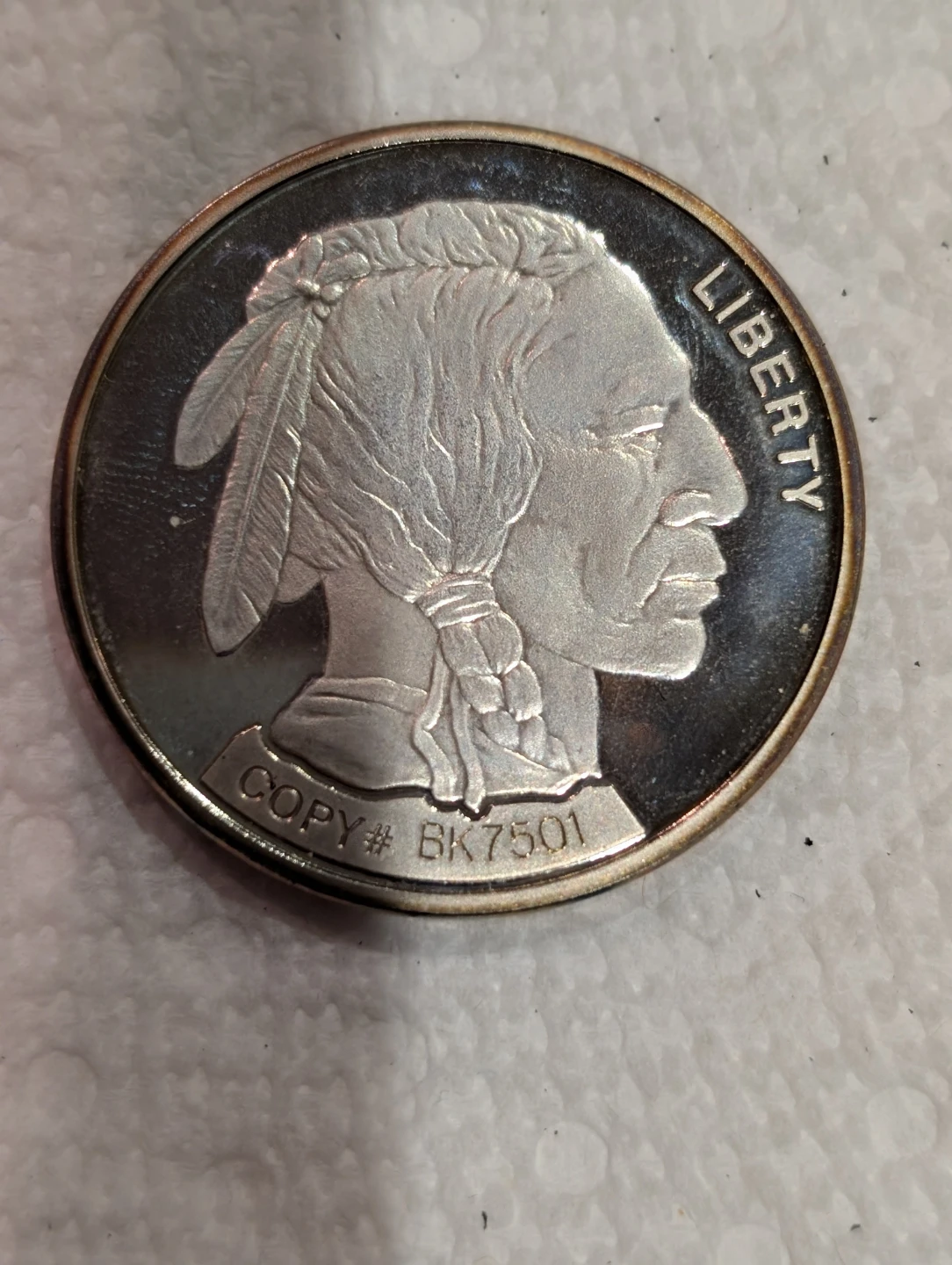 Copy 2001 US Buffalo Silver Clad Coin Indian Head