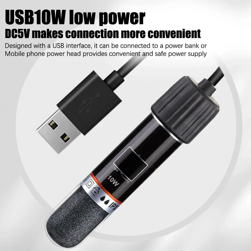 USB 10W Aquarium Fish Tank Heater - photo 3