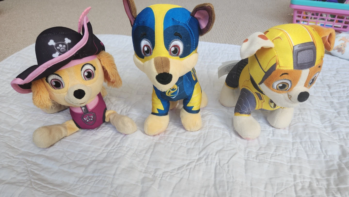 3 Paw Patrol Plush Toys