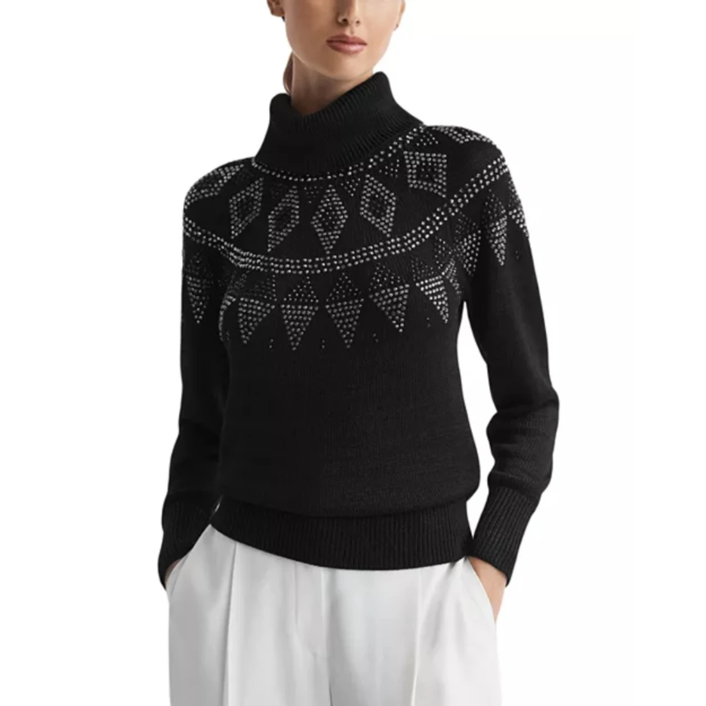 Reiss Embellished Turtleneck Sweater - photo 3