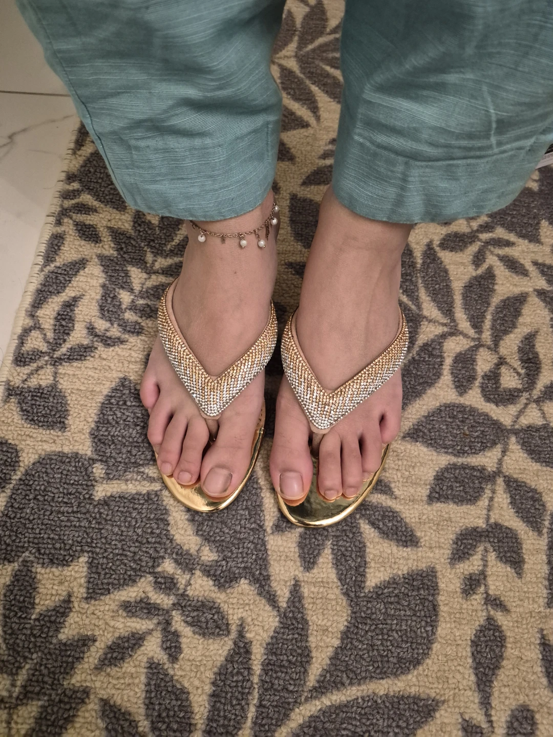 NINETY NINE Gold Sandals - Size 10 - photo 4