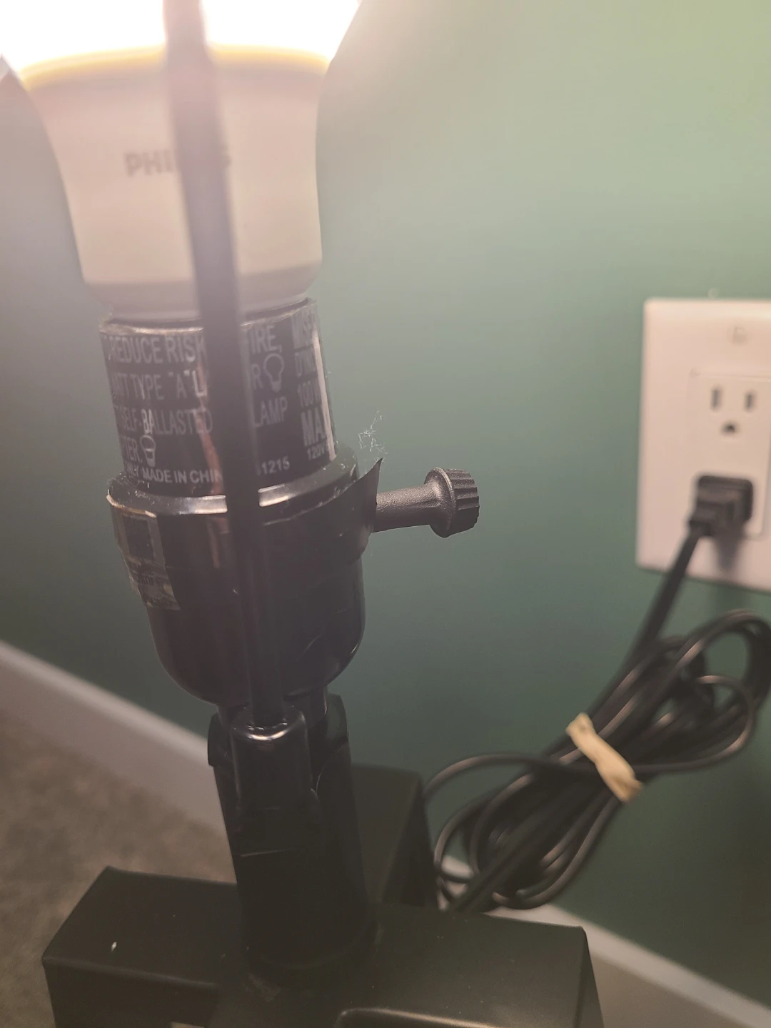 Black Metal Table Lamp, 25" Tall - photo 2