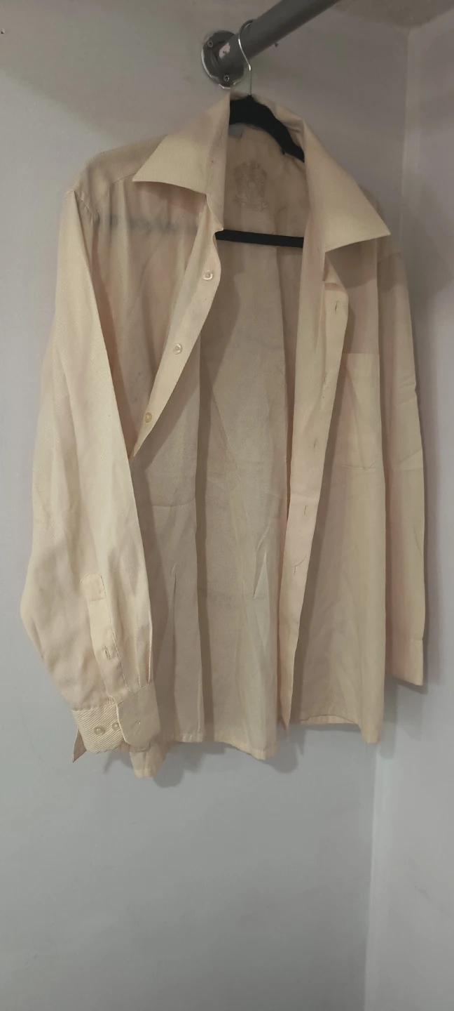 Santino Men's Dress Shirt - Cream - Size L