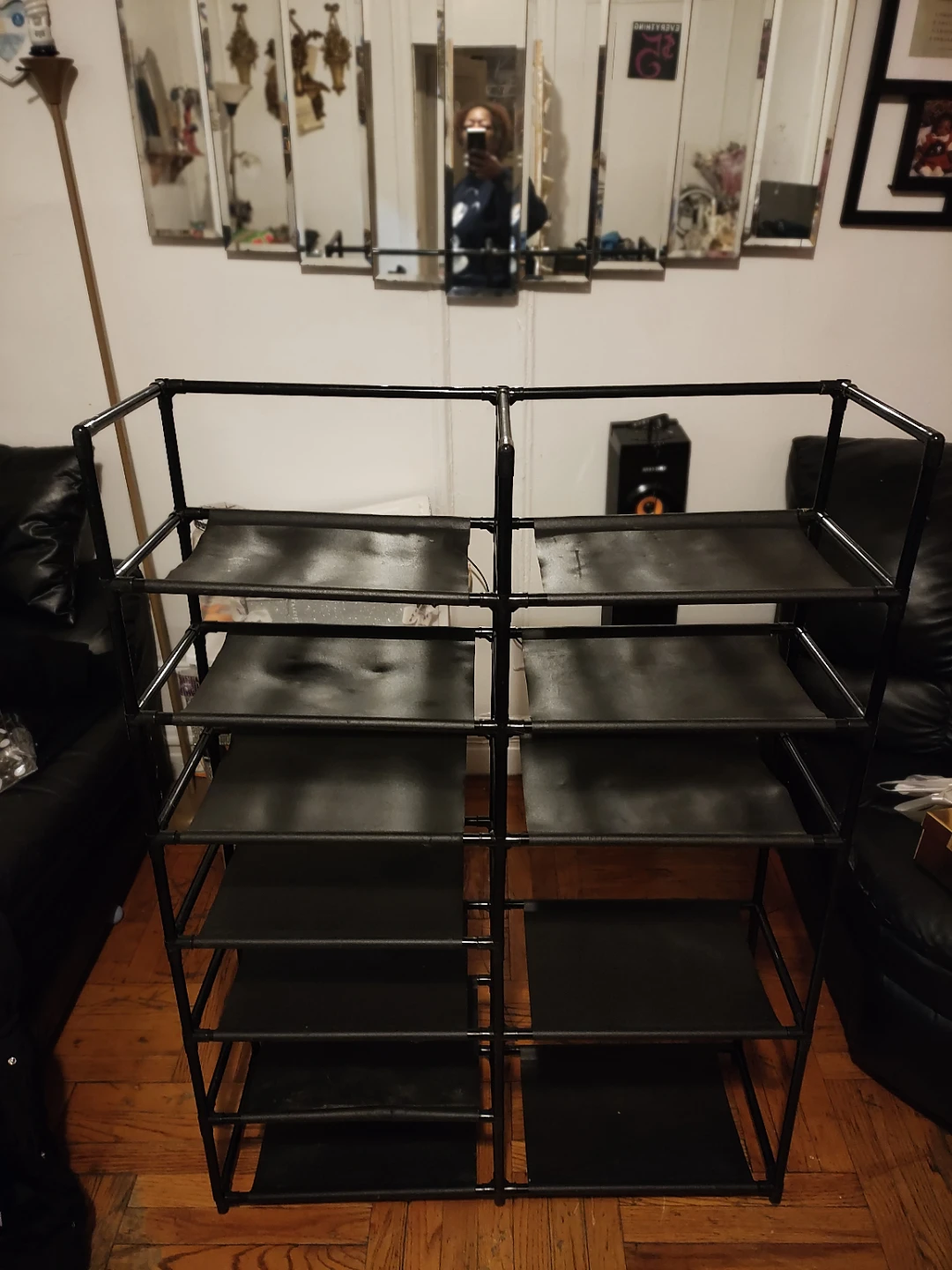🥕Black Shoe or shelf Organizer lightweight black used - photo 2