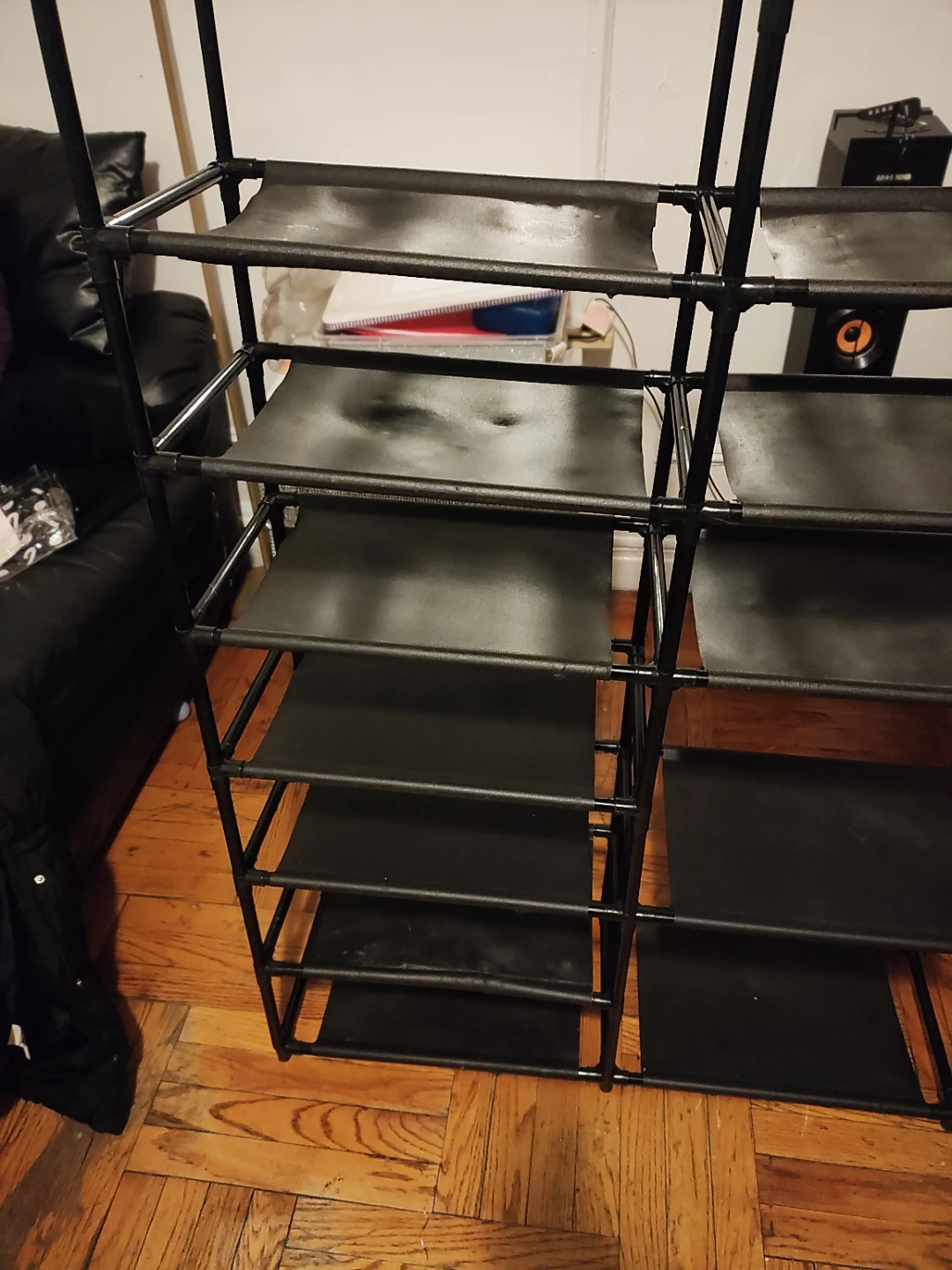 🥕Black Shoe or shelf Organizer lightweight black used - photo 3
