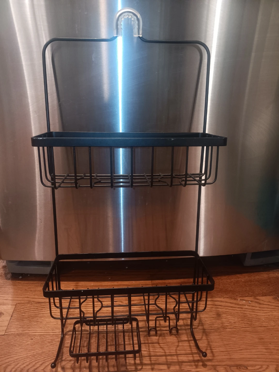 2-Tier Wire Shower Caddy with Soap Dish