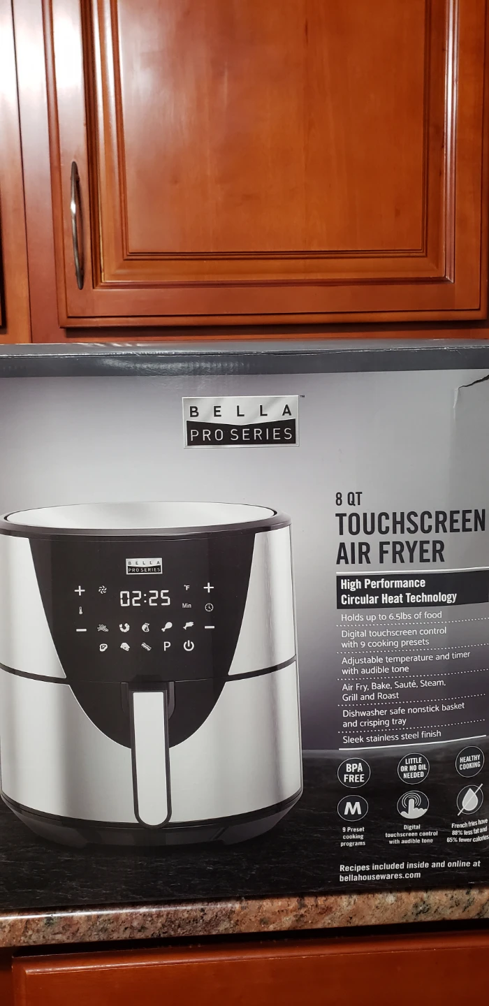 Bella Pro Series 8QT Touchscreen Air Fryer - New in Box! - photo 3