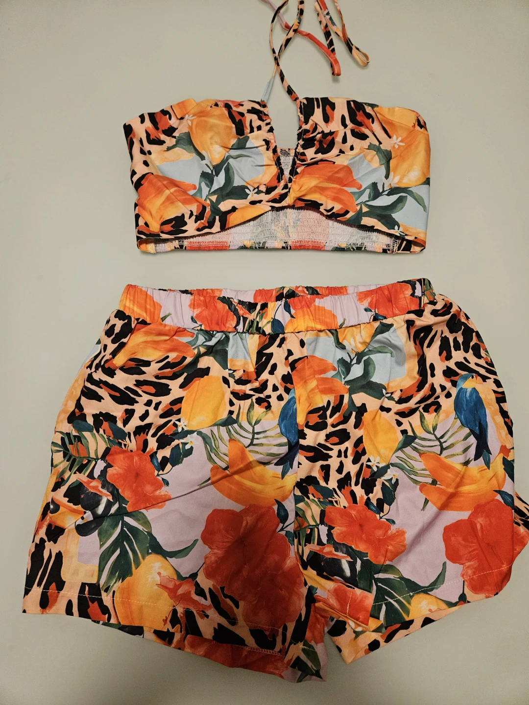 Floral Print Two-Piece Set - Size L- brand new- MOVING SALE!