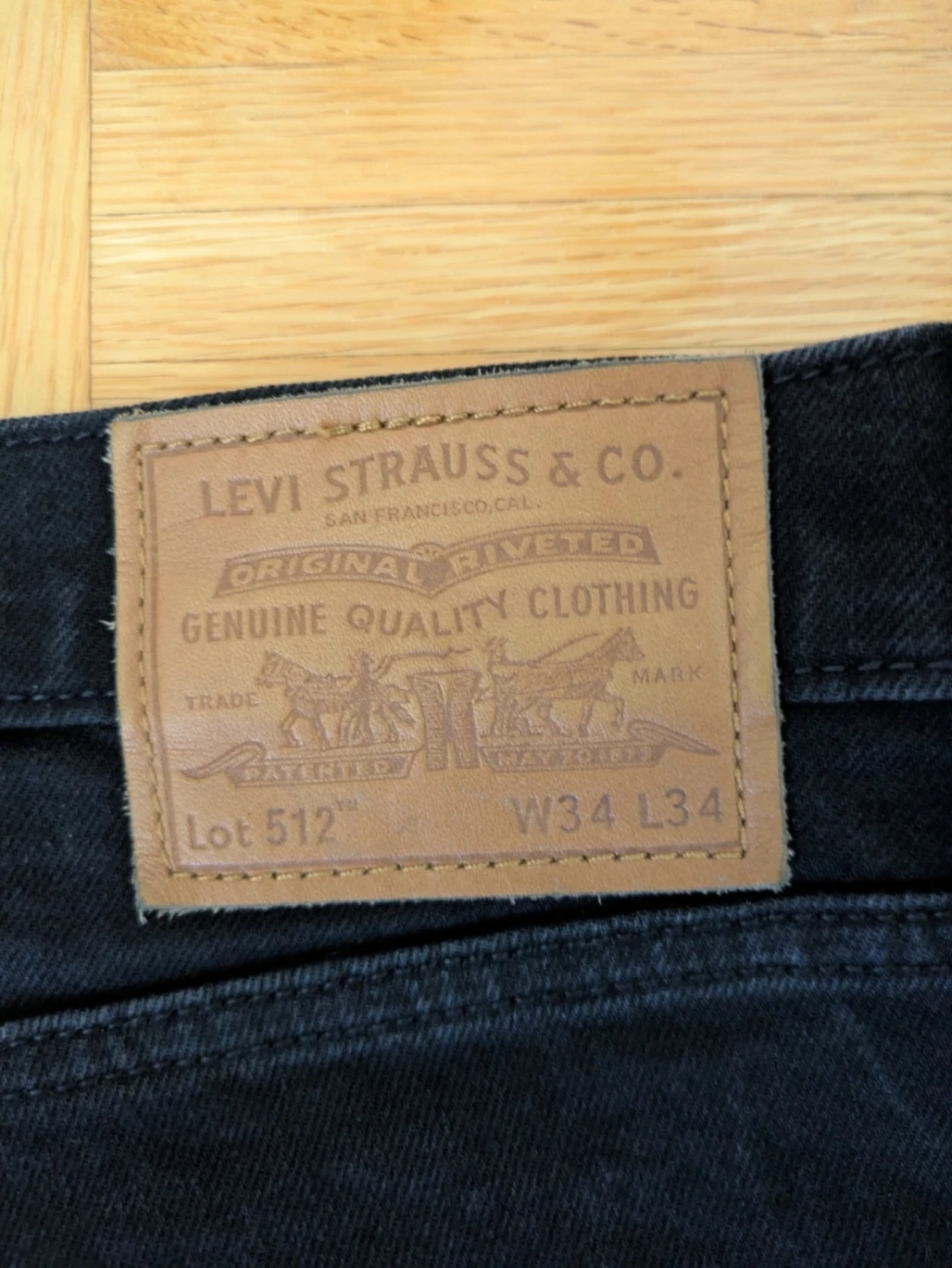 Levi's Men's Straight Denim Jeans - Black (W34 L34) - photo 4