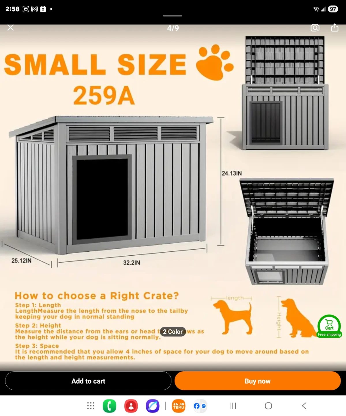 BNiB Dog Cat House / Storage for Outdoor Indoor - photo 2