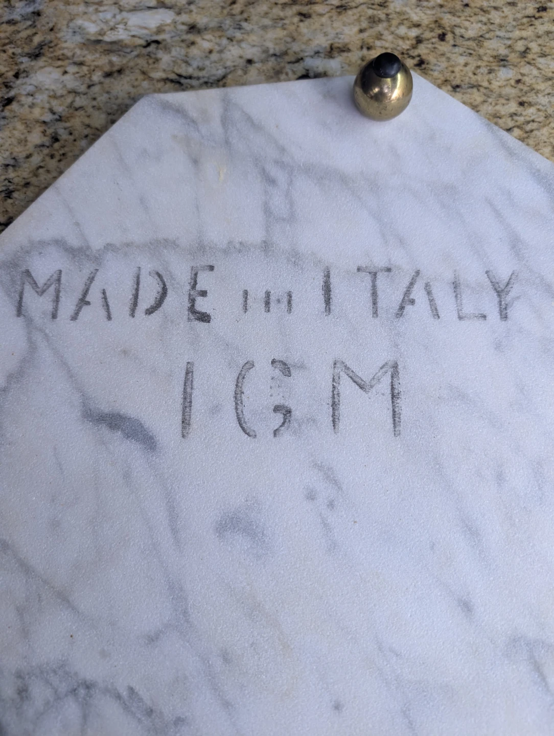 Marble Cheese Board with Brass Feet Made in Italy - photo 4