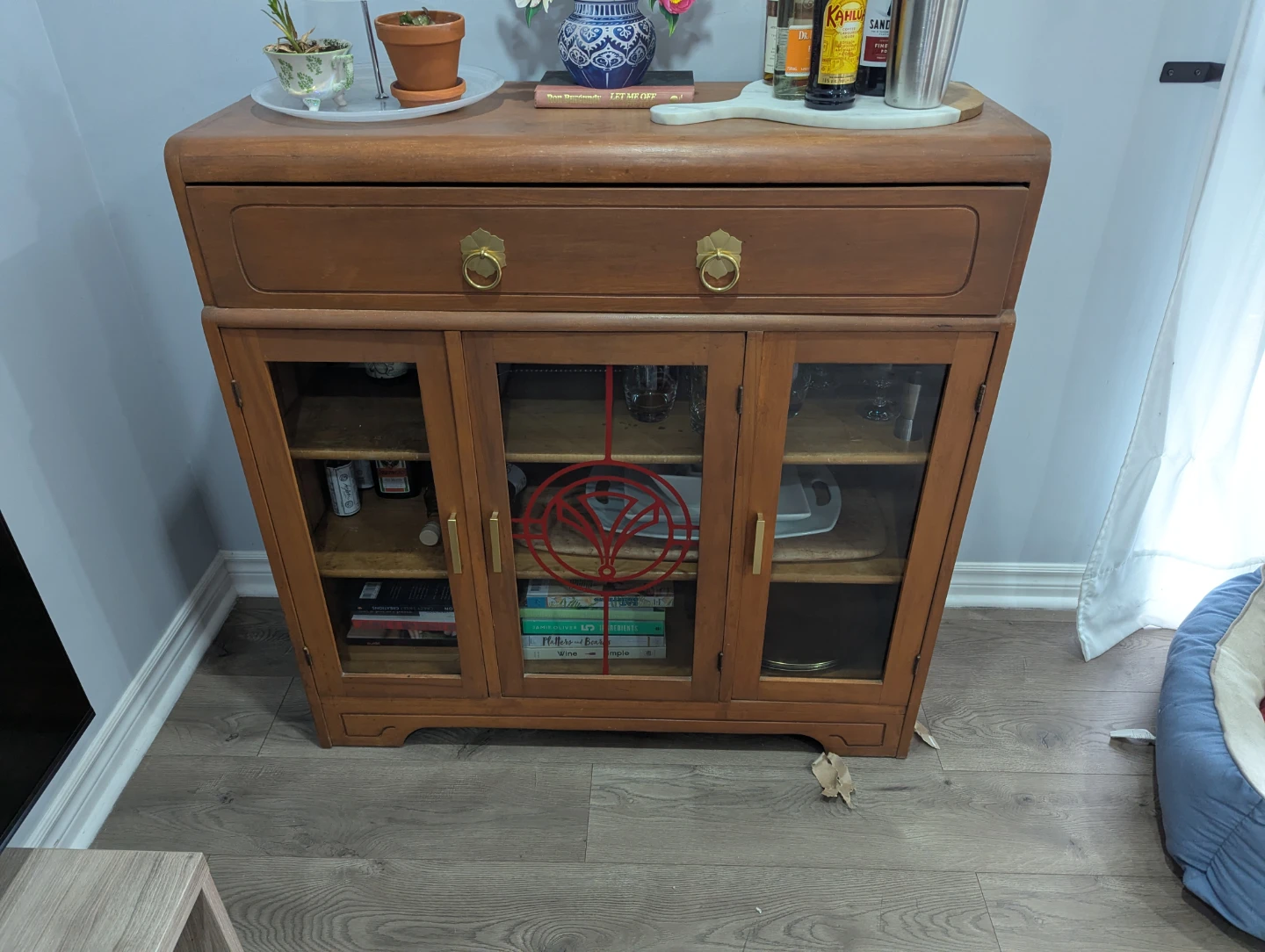 Vintage Wooden Bar Cabinet