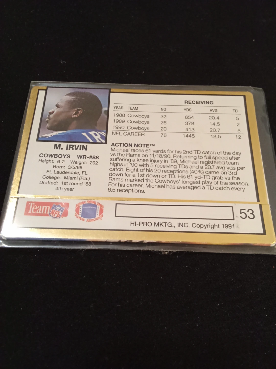 Michael Irvin and Barry Bonds Football & Baseball Cards - photo 2