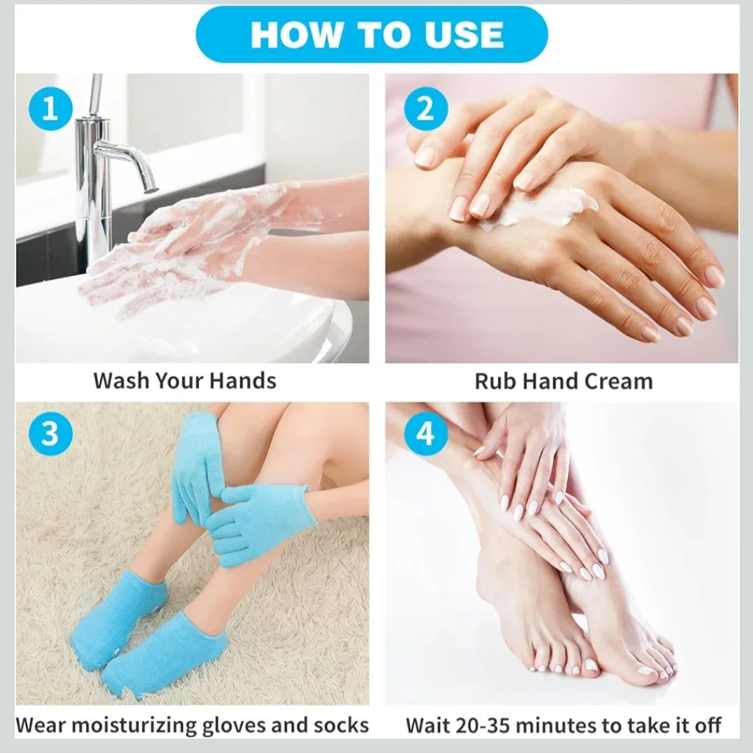 Moisturizing Glove and Sock,Gel Spa Moisturizing Therapy Sock＆ - photo 4