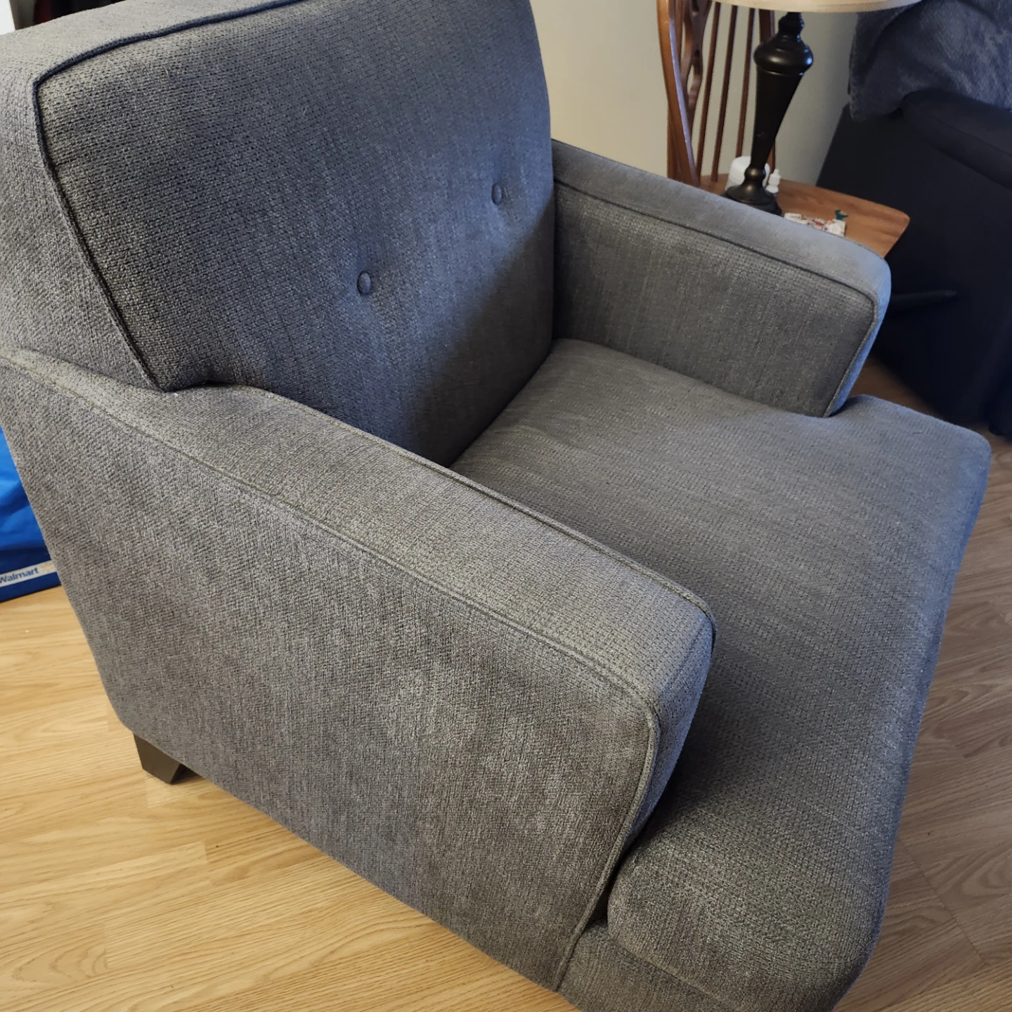 Grey Armchair and Ottoman Set - photo 5