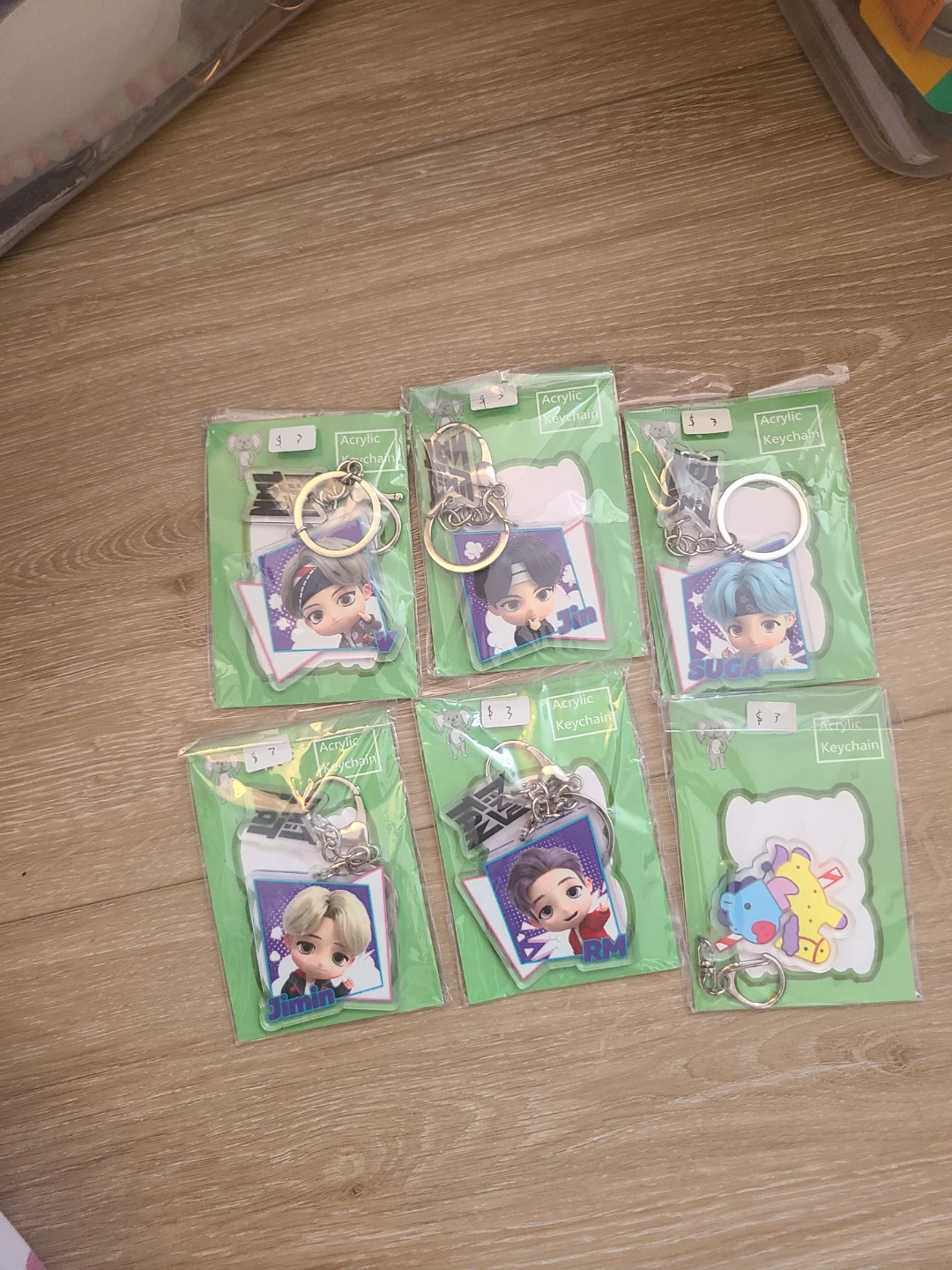 🏆 BTS Acrylic Keychain - Character Charm