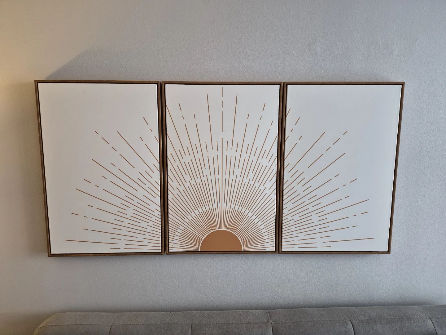 Set of 3 Sunburst Canvas Wall Art - photo 3