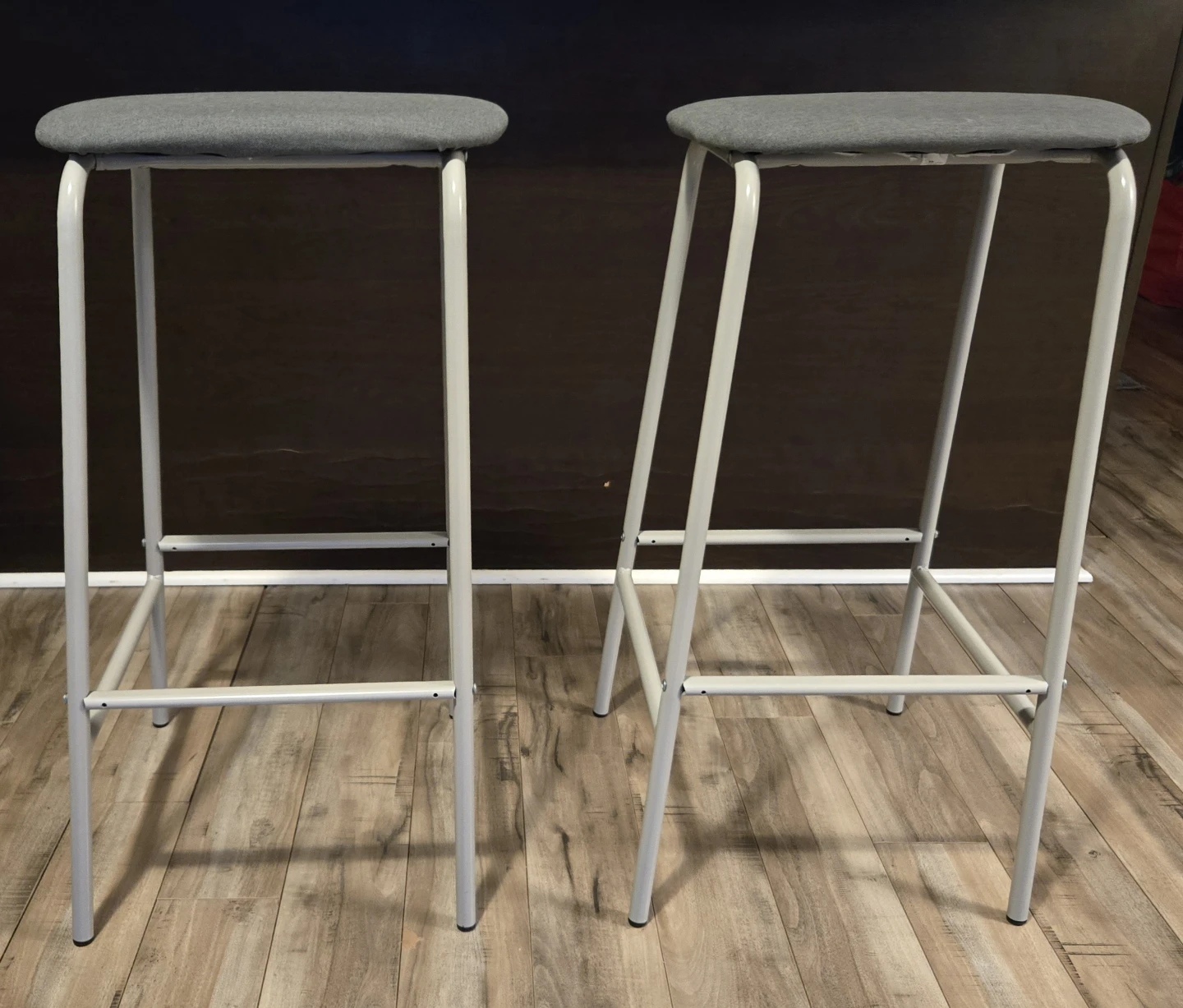 Bar Stools - 2 Units - Gray - Mint Condition