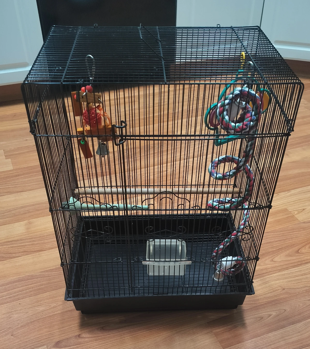 Black Bird Cage with Accessories
