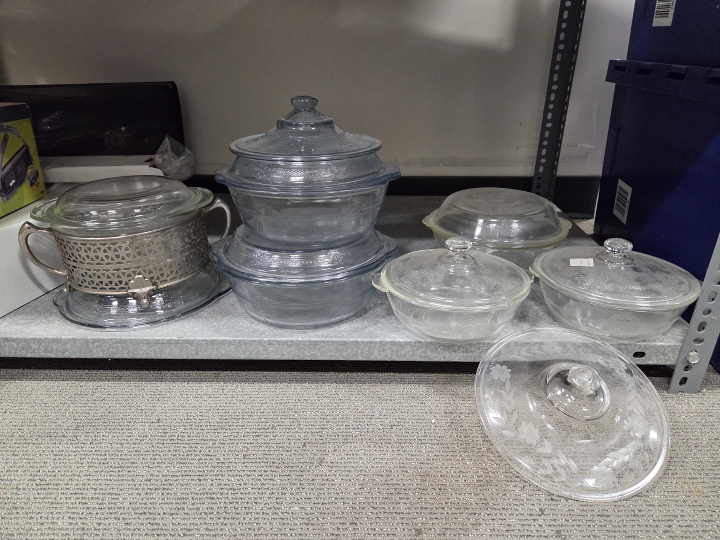 Vintage Clear Glass Pyrex Bowls with Lids - photo 2