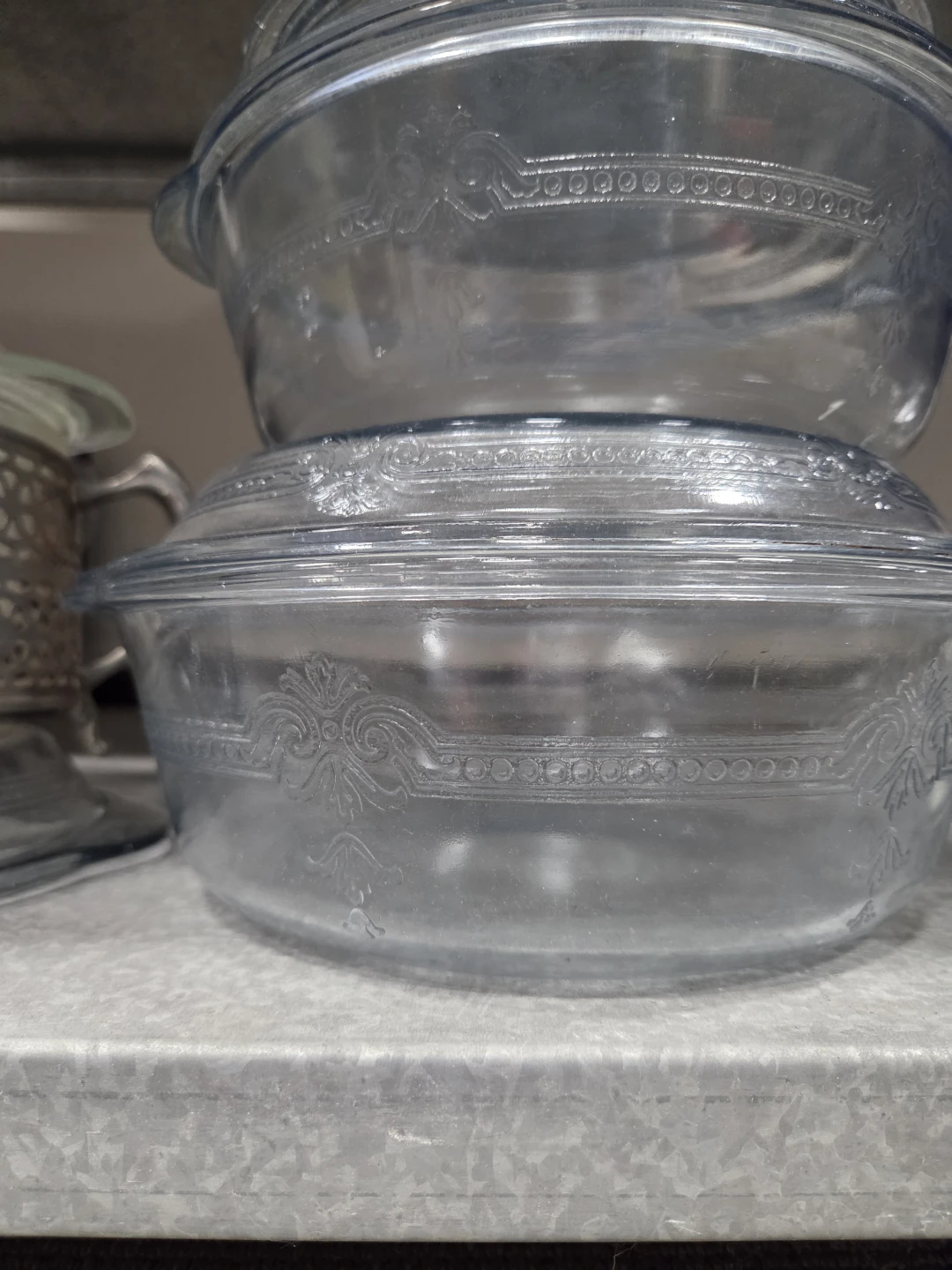 Vintage Clear Glass Pyrex Bowls with Lids - photo 3