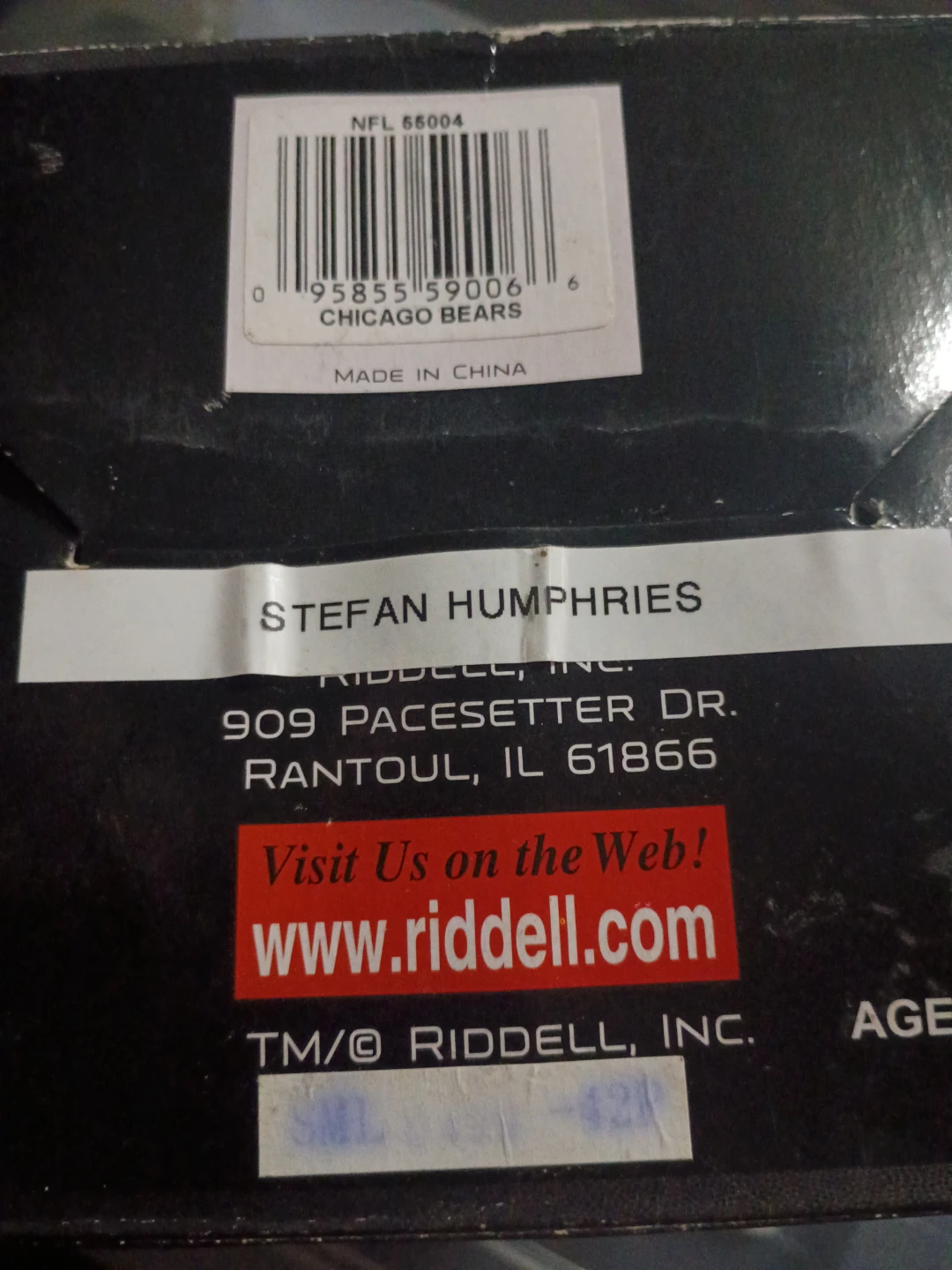 Riddell Chicago Bears Mini Helmet Stefan Humphries Signed - photo 4