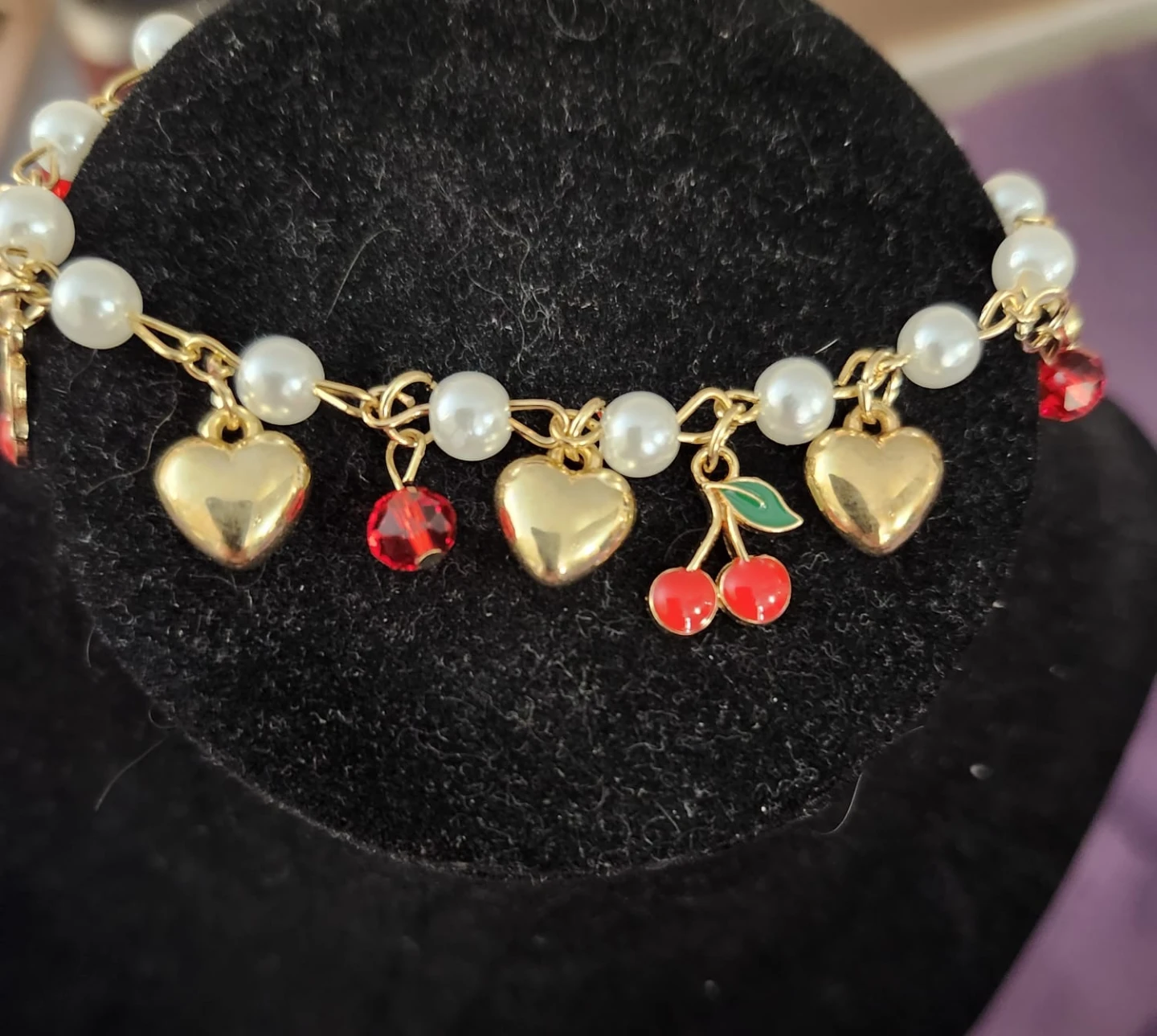 Bracelet - Hearts, Pearls, Cherries 🍒✨️✨️✨️ - photo 5