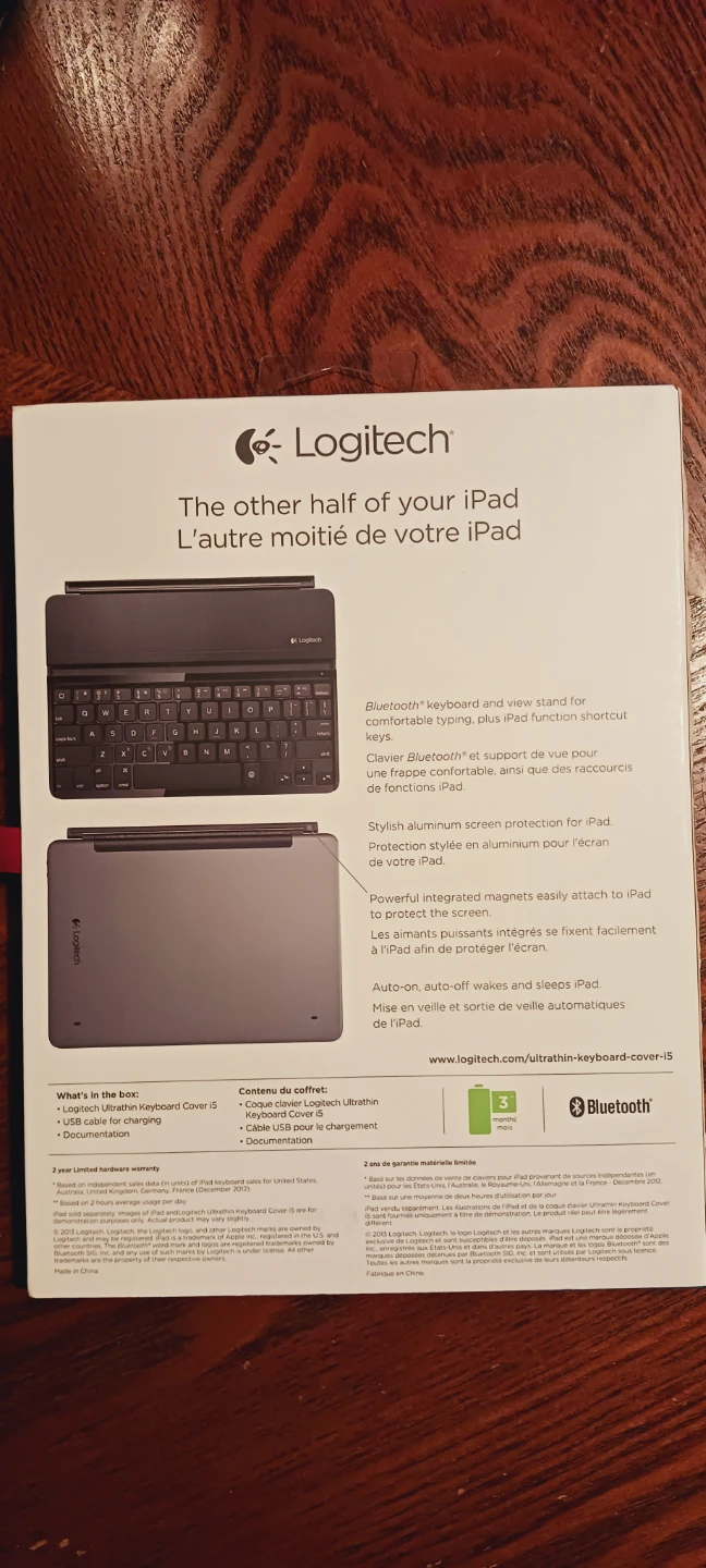 New !! Logitech Ultrathin Keyboard Cover for iPad Air - photo 3