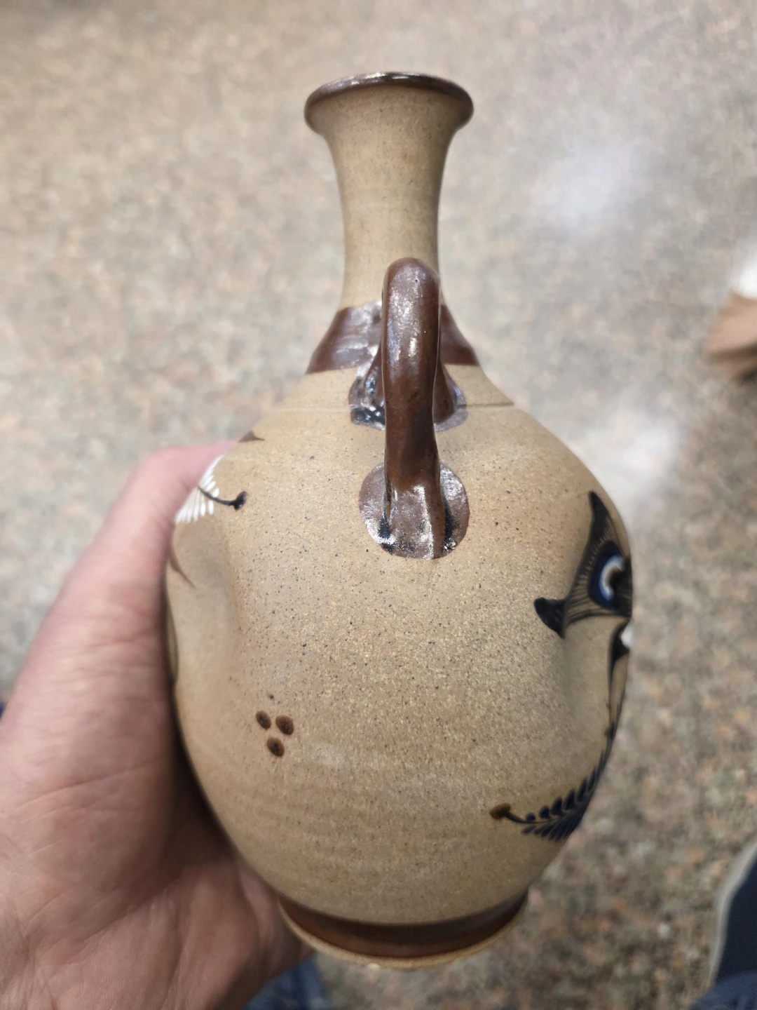 Exceptional Handcrafted Ceramic Vase with Owl Design 🏆 - photo 3