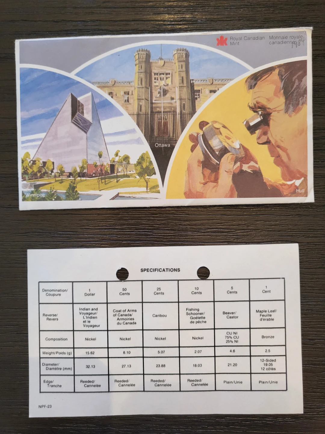 1984 Royal Canadian Mint Uncirculated Coin Set - photo 3