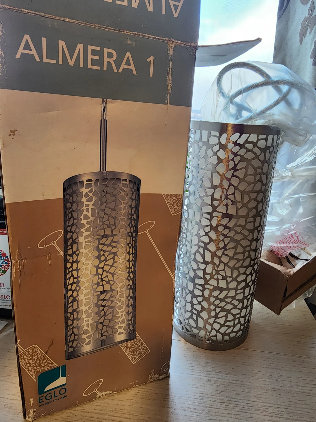 Eglo Almera 1 Matte Nickel Pendant Light New - photo 2