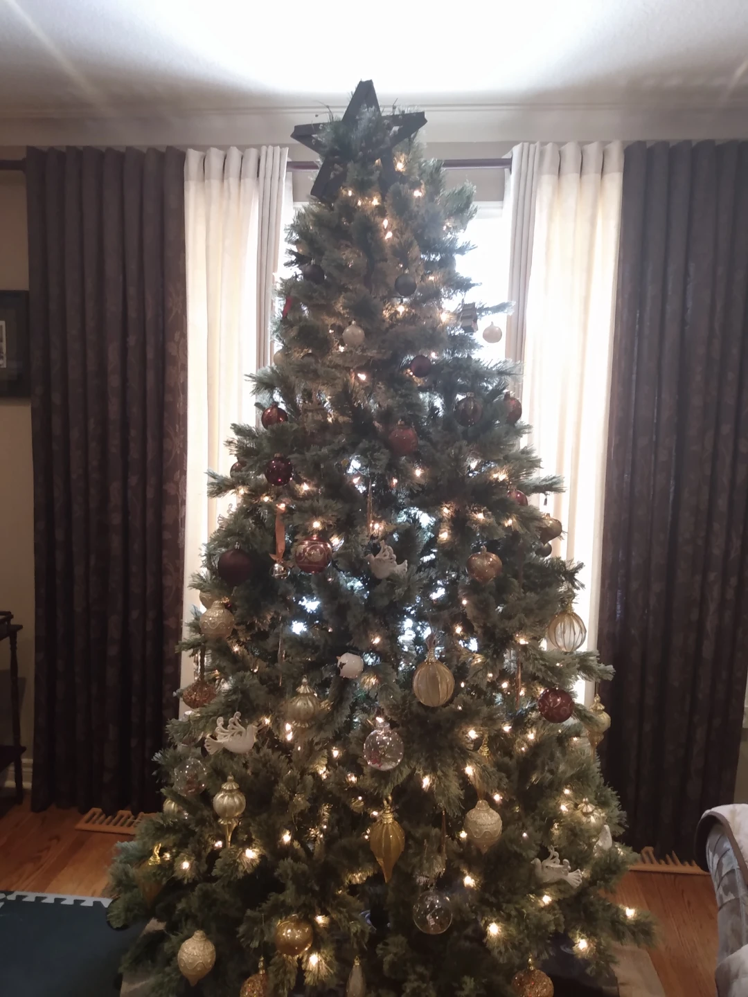 Sears Realistic Pre-lit decorated flocked Christmas tree 8 " - photo 3