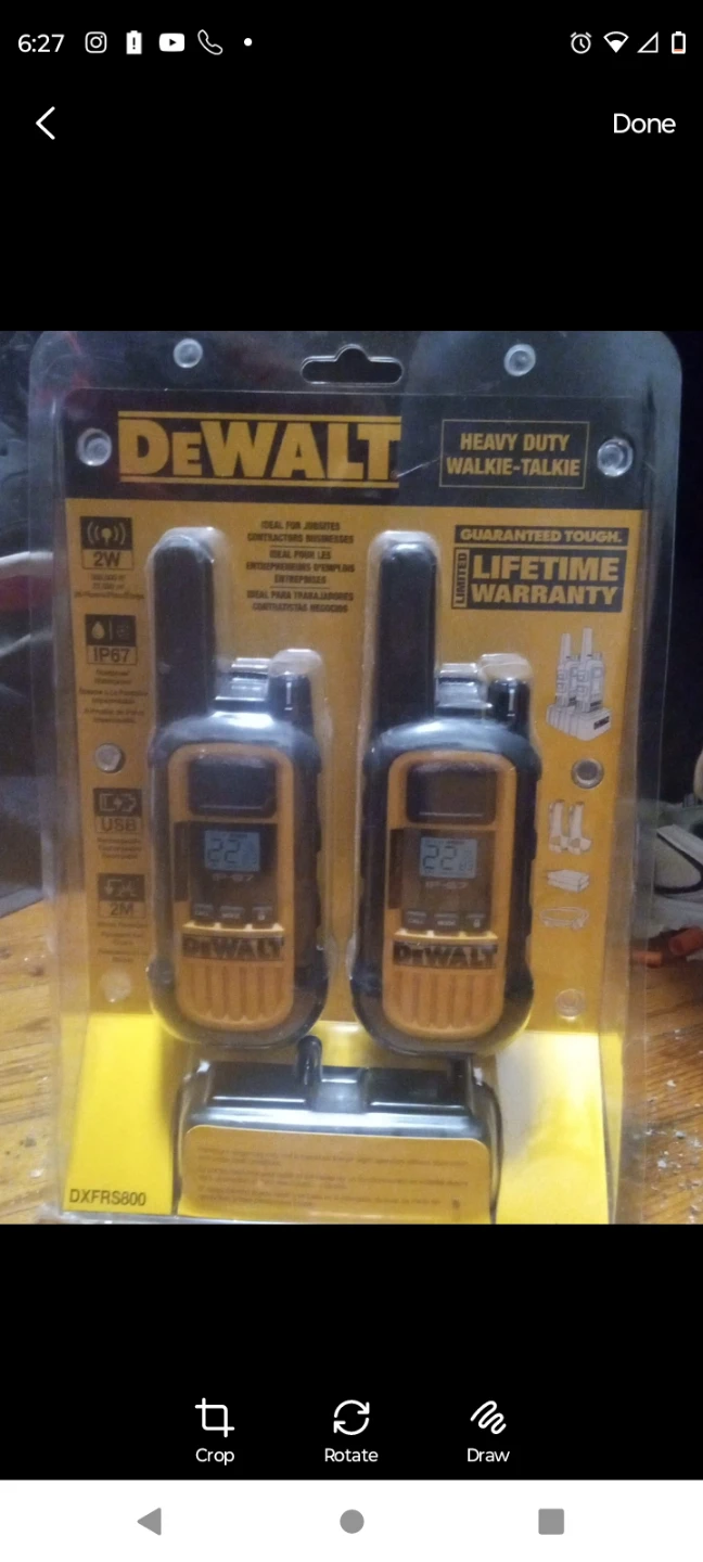 New DeWalt DXFRS800 Heavy Duty Walkie Talkies