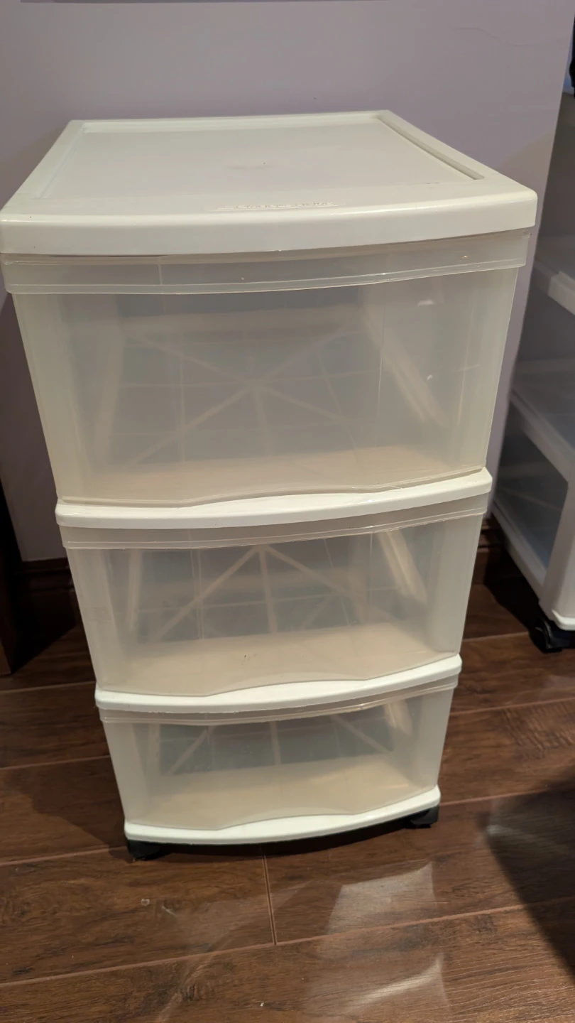 Clear 3-Drawer Storage Unit