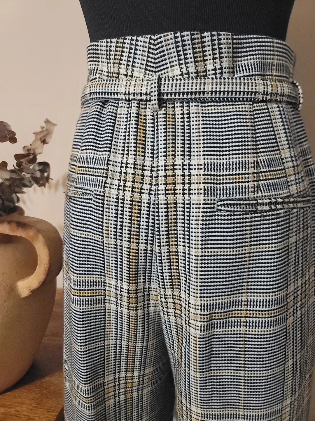 Ann Taylor Plaid Straight Leg Pant Sz 6 EUC Belted Preppy - photo 5