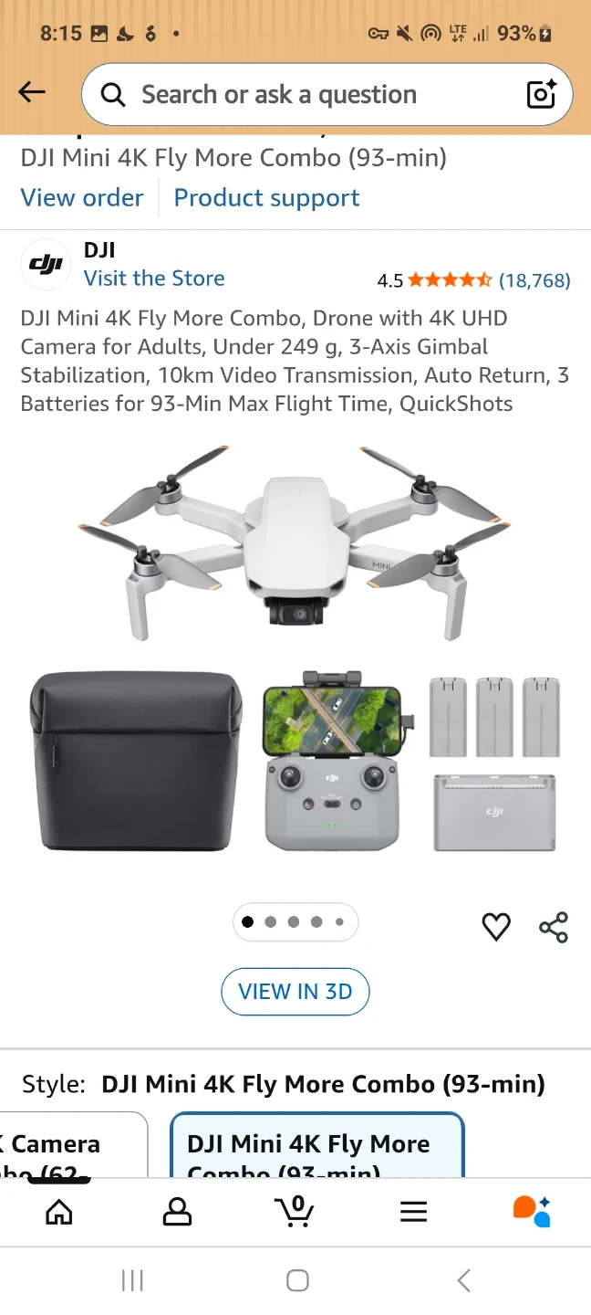 DJI Mini 4K Fly More Combo, PEKREWS Backpack, 32 propelers