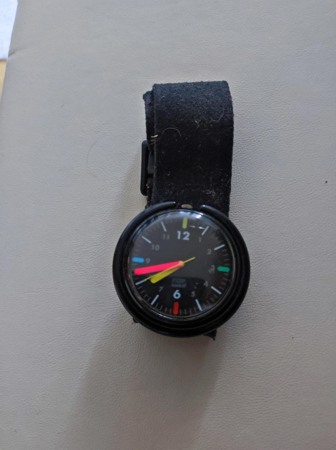 Vintage Swatch Black Pop Watch 1990