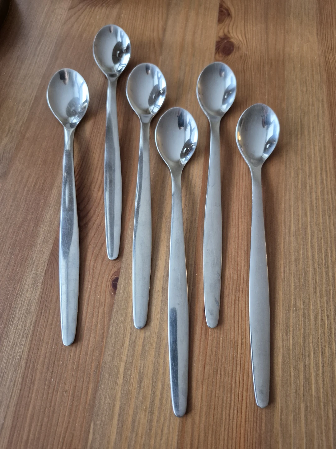 Vintage Midcentury Set of 6 long-handle Teaspoons - photo 4
