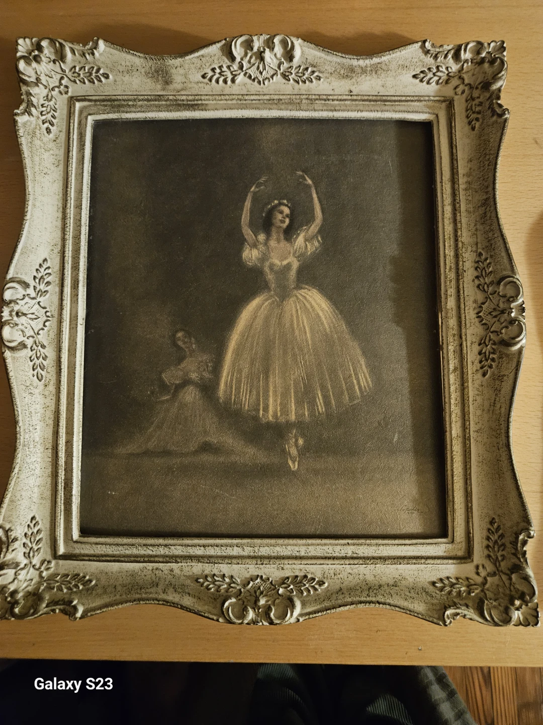 Vintage Framed Ballerina Print