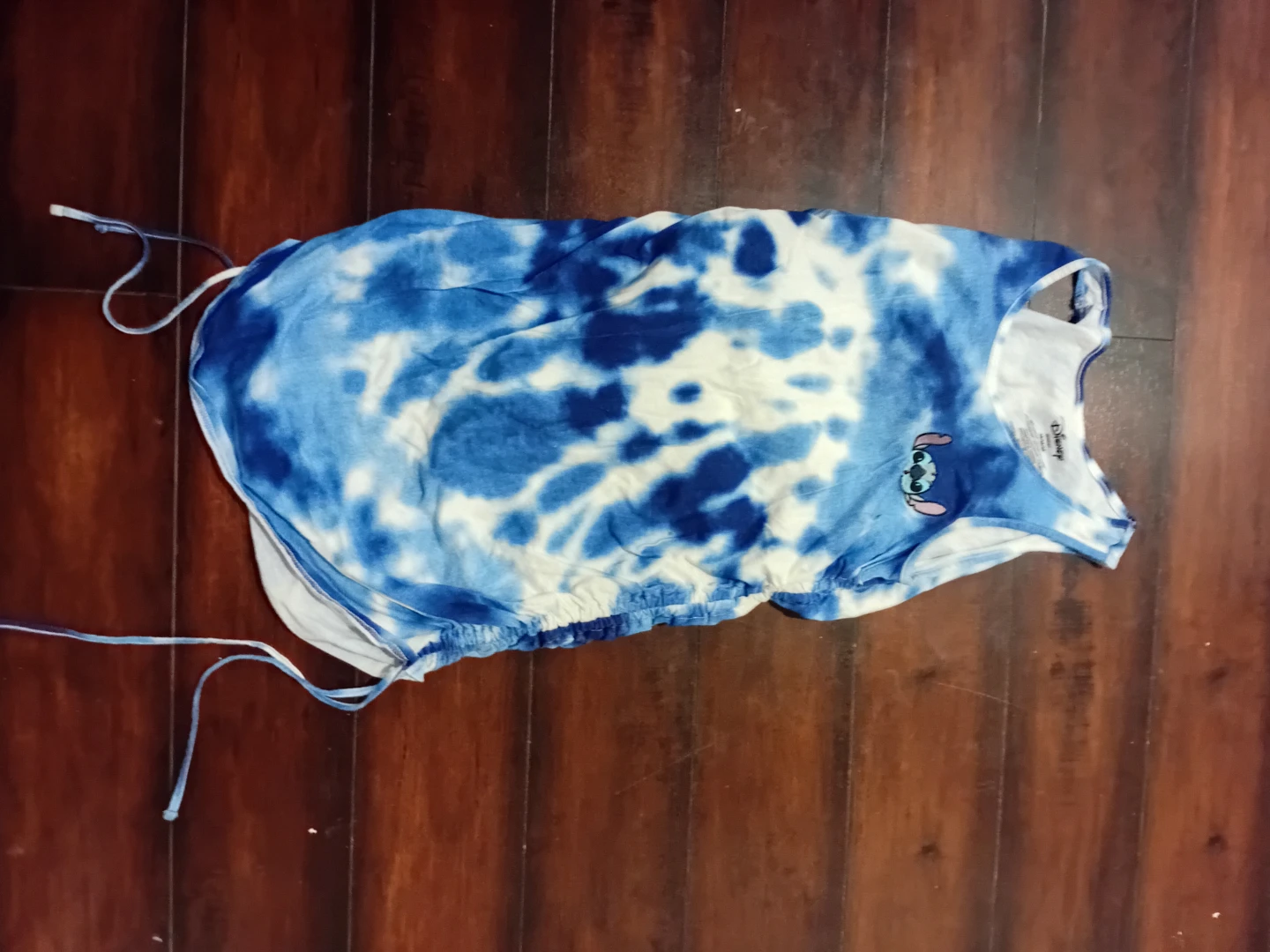 Disney Stitch Blue Tie-Dye Tank Top