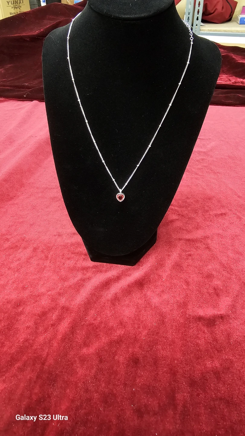 925 sterling silver necklace with heart pendant