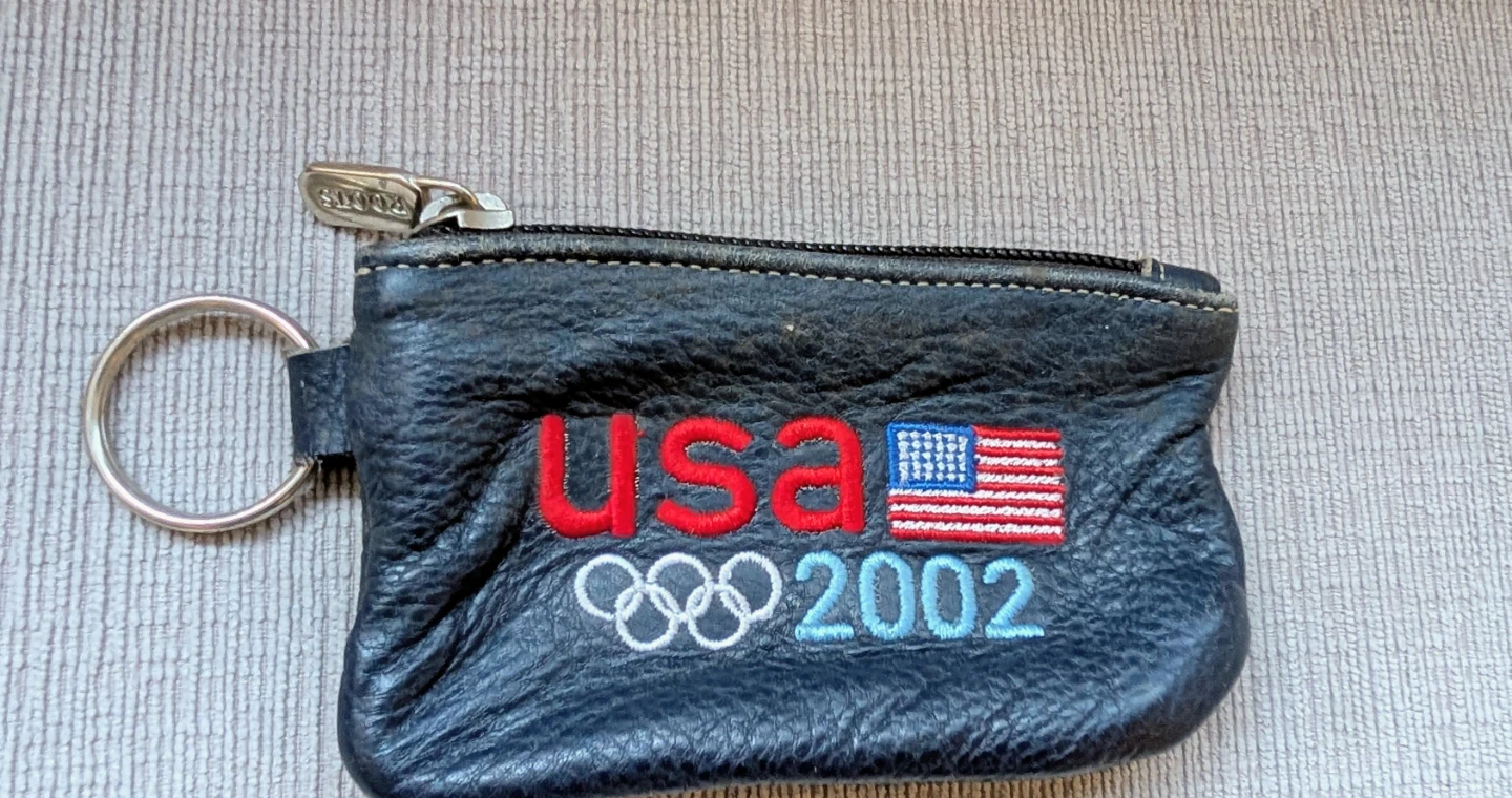 Roots Leather Coin/Card Holder - USA Olympics 2002