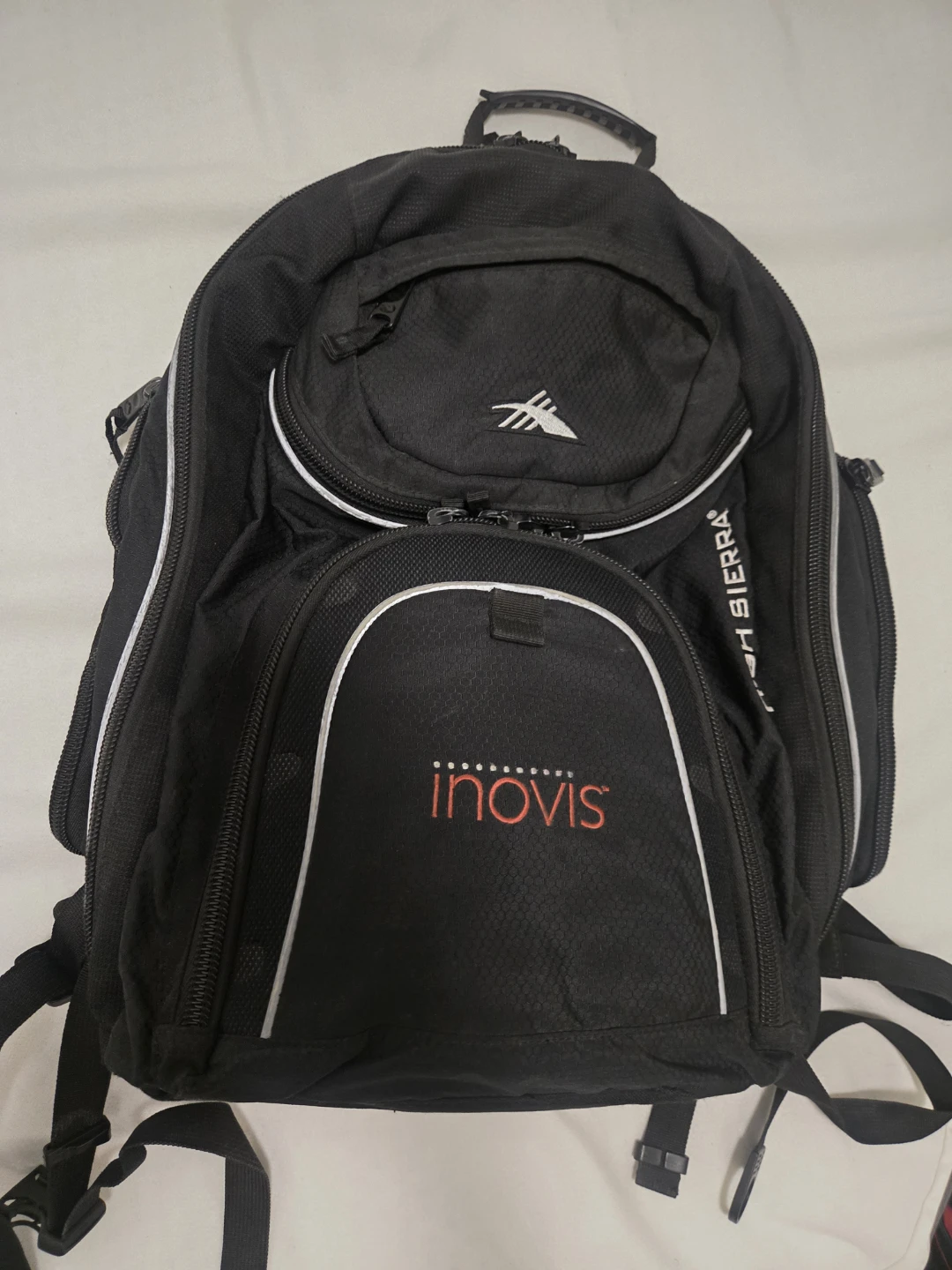 High Sierra Black Backpack with Inovis Logo