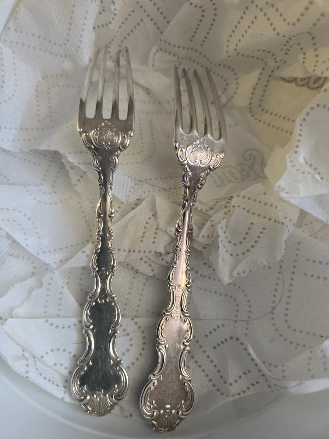 Birks Sterling Silver Forks Signed - photo 2