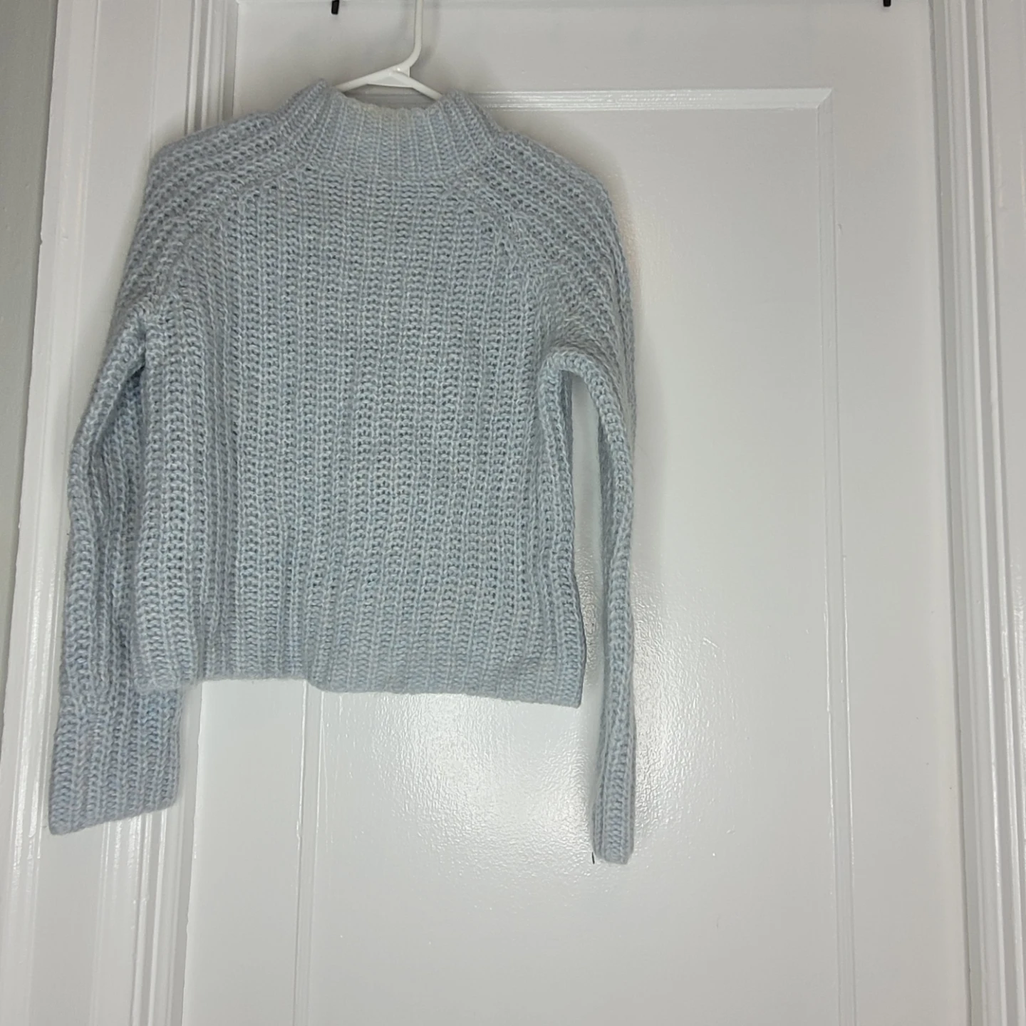 Vince Light Blue Mock Neck Knit Sweater - XS